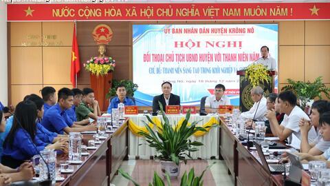 Huyện Krông Nô tổ chức Hội nghị “ Đối thoại giữa Chủ tịch UBND huyện với thanh niên năm 2024”