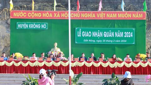 Huyện Krông Nô tổ chức lễ giao nhận quân năm 2024
